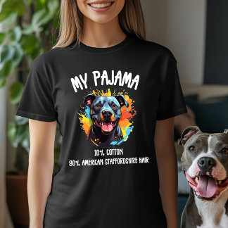 Camiseta Funny American Staffordshire Pajama Dog Lover