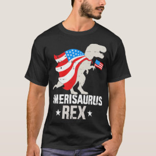 Camiseta Funny amerisaurus rex dinosaur Independence day 4t