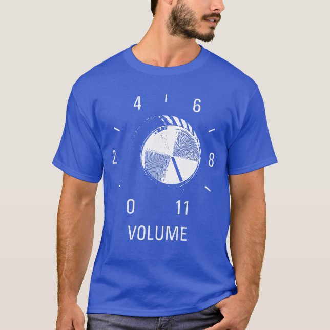 Camiseta Funny Amplifier Volume Knob 11 Music Loud Sound De (Anverso)
