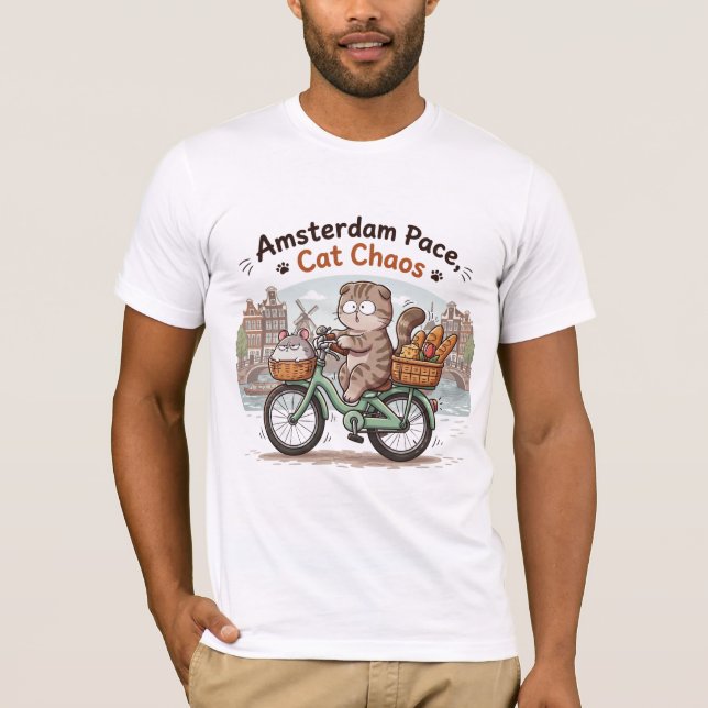 Camiseta Funny Amsterdam Cat (Anverso)