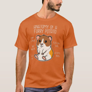 Camiseta Funny Anatomy of a Guinea Pig Furry Potato Women K
