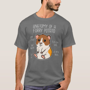 Camiseta Funny Anatomy of a Guinea Pig Furry Potato Women K