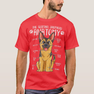 Camiseta Funny Anatomy Pastor Alemán Dueño de Perro Pastor