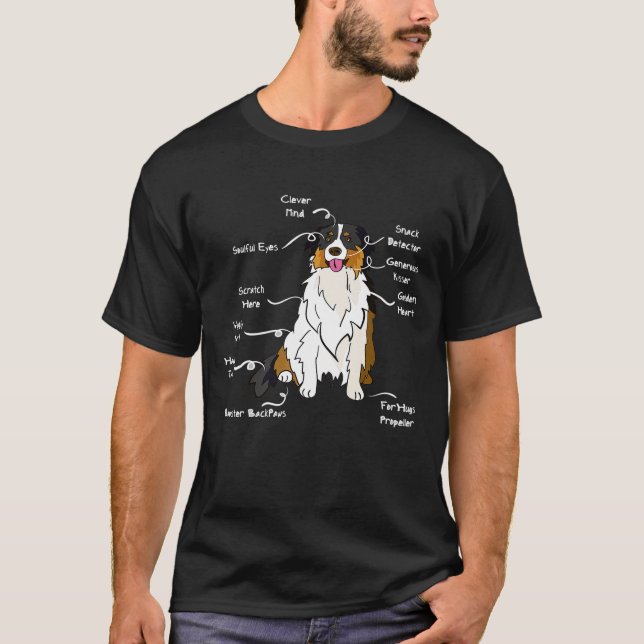 Camiseta Funny Anatomy Premium para perros (Anverso)