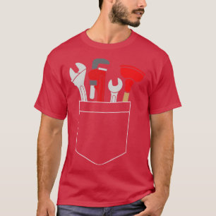 Camiseta Funny and Cute Plumber Tools Pocket