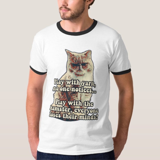Camiseta Funny angry cat meme for kitty persons &cat lovers (Anverso)