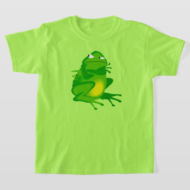CAMISETA FUNNY ANGRY GREEN FROG (Distribución)