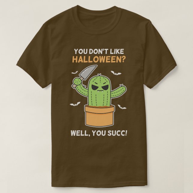 Camiseta Funny Angry Succuls Plant Amantes de Cactus Hallow (Diseño del anverso)