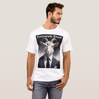 Camiseta Funny animal boss surreal suited goat character
