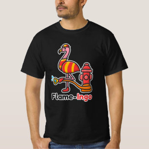 Camiseta Funny Animals Fire Department Flamingo