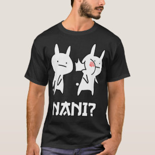Camiseta Funny Anime Clothing Japonés Nani Rabbit y
