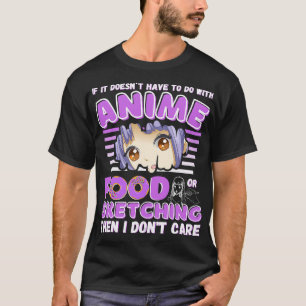 Camiseta Funny Anime dibujando a amante de la comida anime