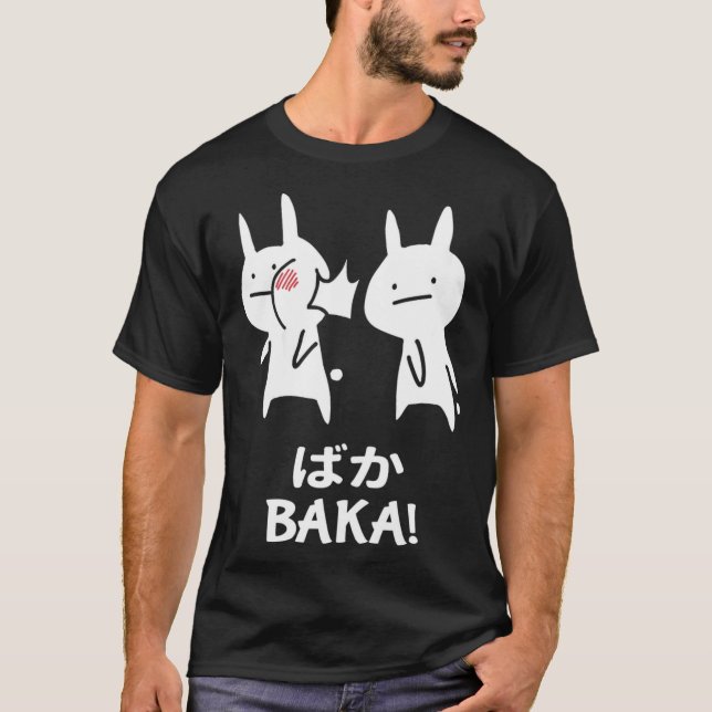 Camiseta Funny Anime Japan Baka Rabbit Slap - Baka Japonés (Anverso)