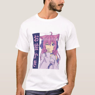 Camiseta Funny Anime Japoneses Ojos Adolescentes Chicas Kaw