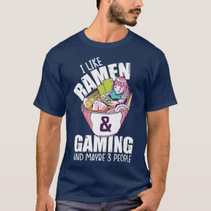 Camiseta Funny Anime Ramen Gaming Gamer Japanese Noodle Ram