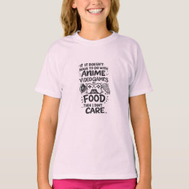 Camiseta Funny Anime Video Games Food Gamer T-Shirt 