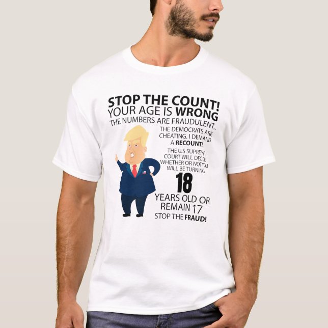 Camiseta Funny año 18 cumpleaños presente año feliz año de  (Anverso)