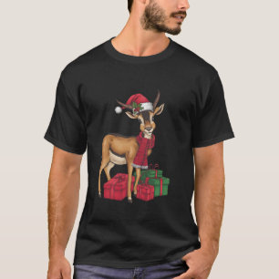 Camiseta Funny Antelope Lover Xmas Holiday Santa Antelope C