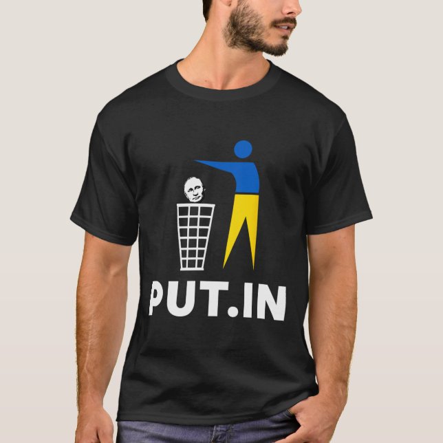 Camiseta Funny Anti Putin Meme Put.in Support Ukraine Tee  (Anverso)