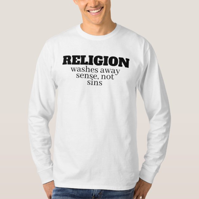 Camiseta funny anti-religion quote (Anverso)