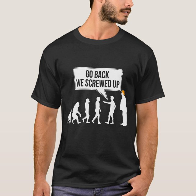Camiseta Funny Anti-trump Evolution Litical Humor  (Anverso)