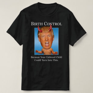 Camiseta Funny anti Trump Man Baby Devil Biration Control