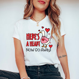 Camiseta Funny Anti-Valentine Goose Heart Balloon