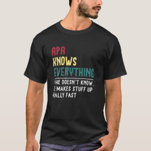 Camiseta Funny Apa conoce todo el día del padre para el abu