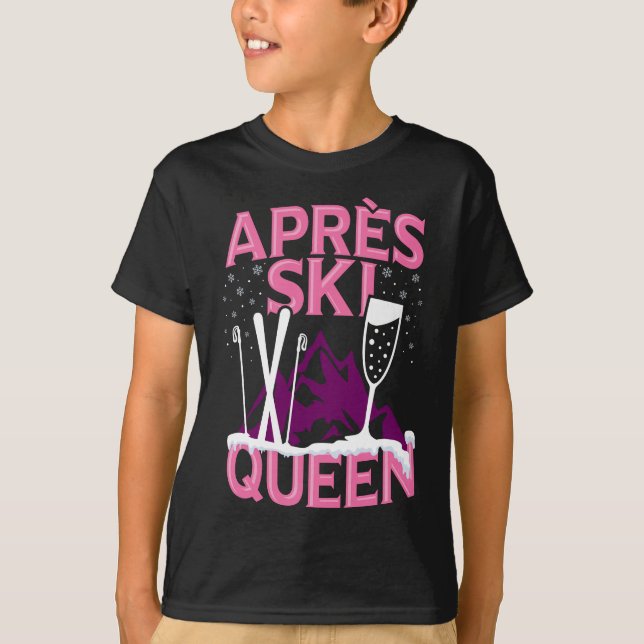 Camiseta Funny Apres Ski Queen Esquí Fiesta Deportivo de In (Anverso)