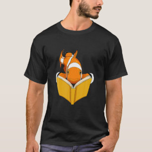 Camiseta Funny Aquarium Fish Clowfish Leer libro