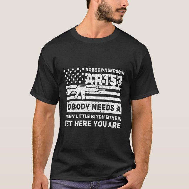 Camiseta Funny Ar-15 American 2ª Enmiendas Derechos De Arma (Anverso)