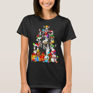 Camiseta Funny árbol de navidad de Boston Terrier ilumina P