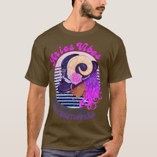Camiseta Funny Aries Zodiac Rótulo Aries Vibes Ramstastic E
