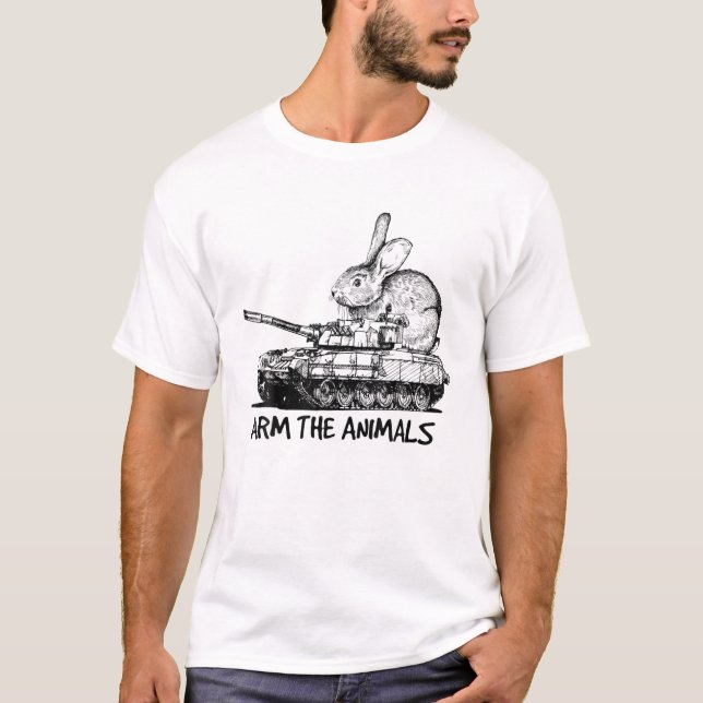 Camiseta Funny Arm Animals Bunny Easter Day (Anverso)
