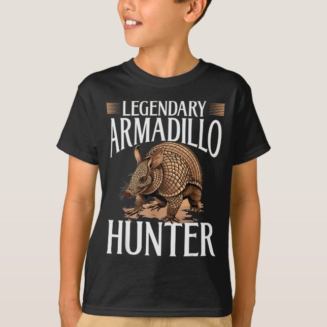 Camiseta Funny Armadillo Animal Legendary Armadillo Hunter  (Anverso)