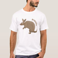 Funny armadillo feliz personalizado ilustracion