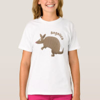 Funny armadillo feliz personalizado ilustracion