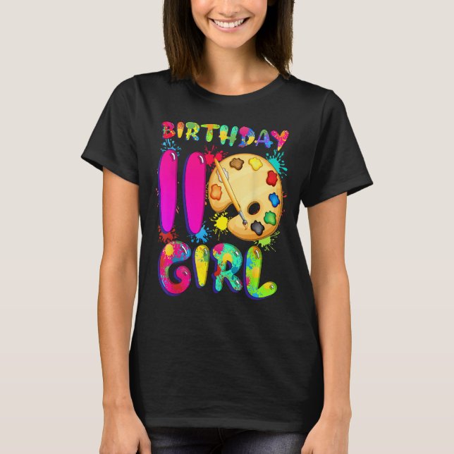 Camiseta Funny Art Birthday Chica de 11 años Cute 11º nacim (Anverso)