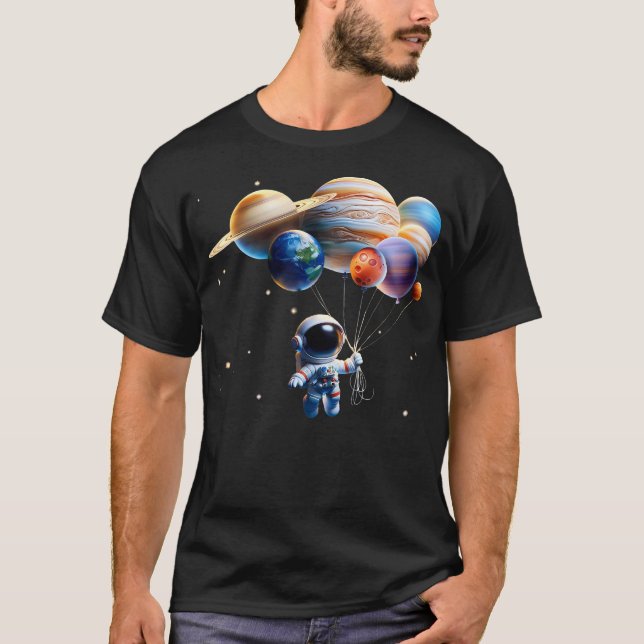 Camiseta Funny Astronauta Planetas Regalos A Hombres Mujere (Anverso)