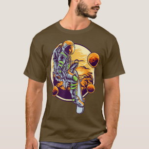 Camiseta Funny Astronauta Skateboarding cool Astronauta Ska