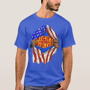 Camiseta Funny Auditor Super Night Hero Job