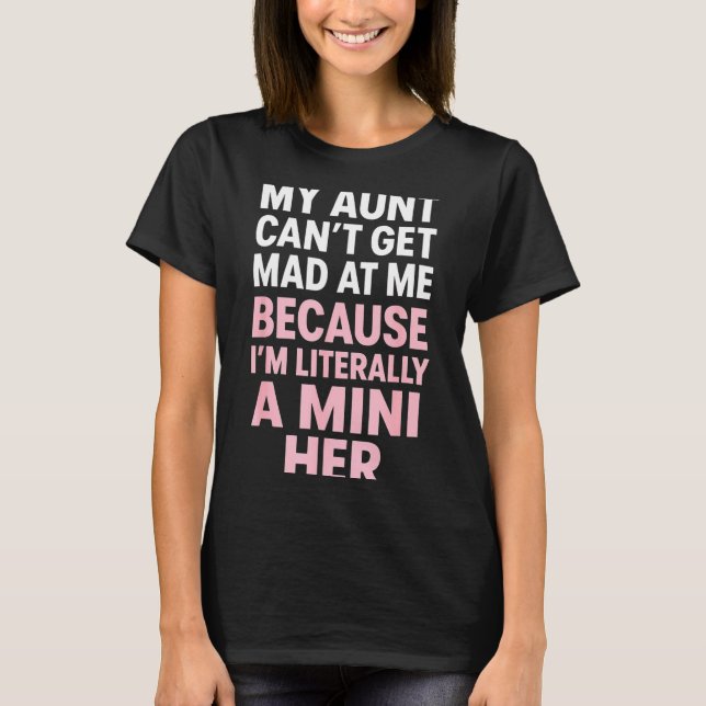 Camiseta Funny Aunt Niece Mini Her Matching Family Quote  (Anverso)
