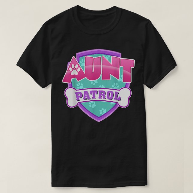 Camiseta Funny Aunt Patrol - Dog Mom, Dad For Men Women   (Diseño del anverso)