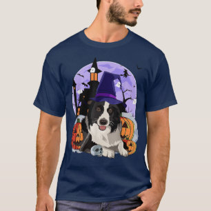Camiseta Funny Australian Shepherd Dog Halloween Witch Pump