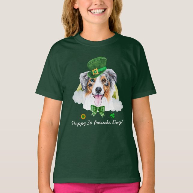 Camiseta Funny Australian Shepherd Gold St Patricks Day (Anverso)