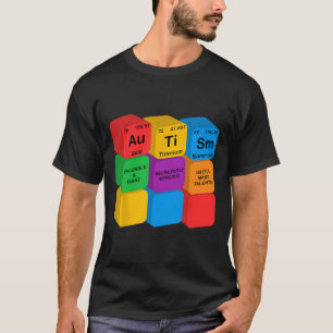 Camiseta Funny Autism Awareness Elements Tabla periódica Ch