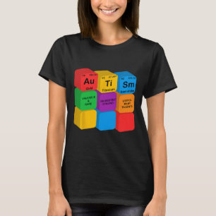 Camiseta Funny Autism Awareness Elements Tabla periódica Ch