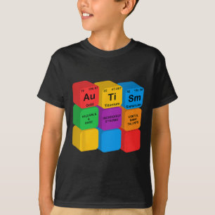 Camiseta Funny Autism Awareness Elements Tabla periódica Ch