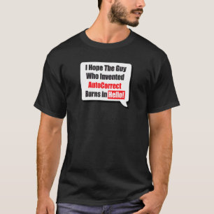 Camiseta Funny Autocorrección de diseño gráfico de citas