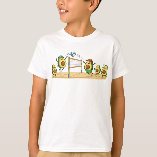 Camiseta Funny Avocado Beach Volleyball Pun (Anverso)